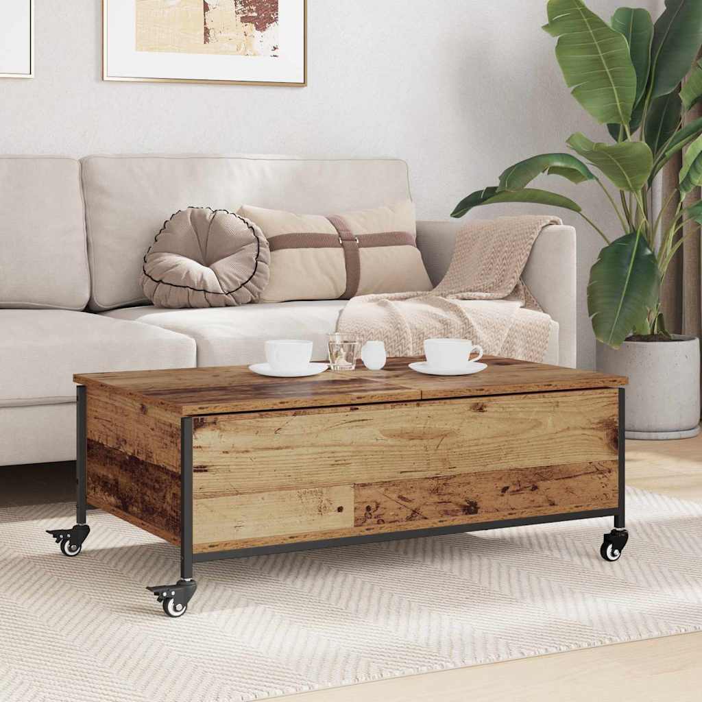 Mesa de Café Madera envejecida 91 x 55 x 32 cm