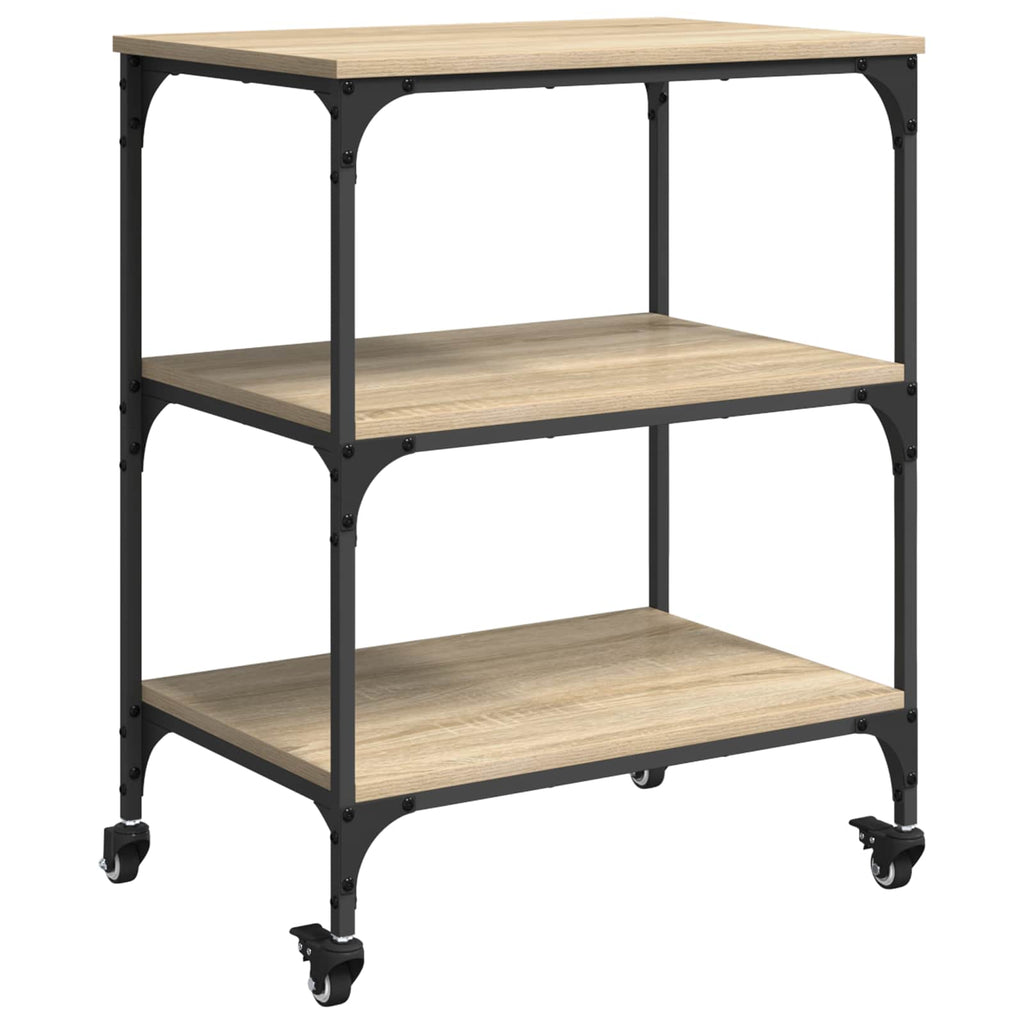 Carro de Cocina Roble Sonoma 60 x 41 x 76 cm