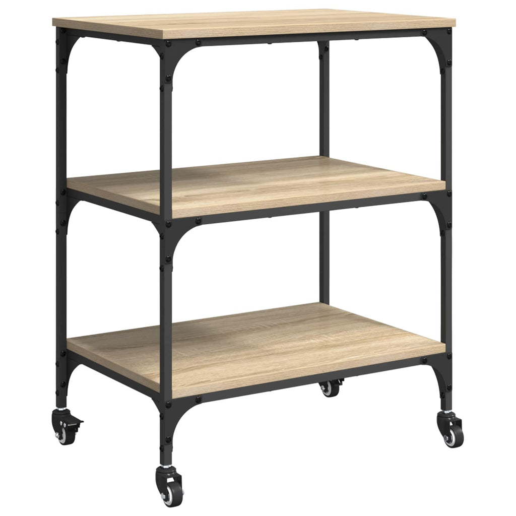 Carro de Cocina Roble Sonoma 60 x 41 x 76 cm