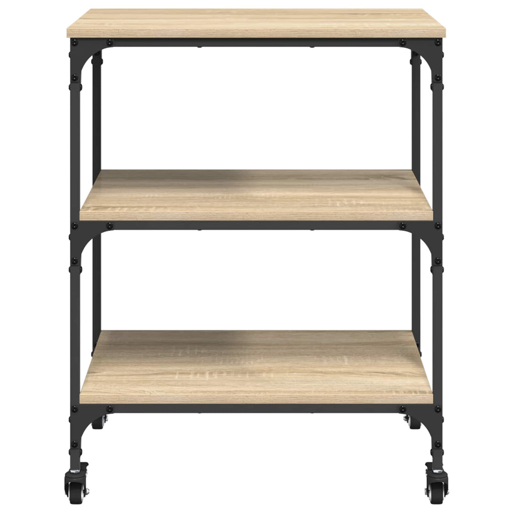 Carro de Cocina Roble Sonoma 60 x 41 x 76 cm