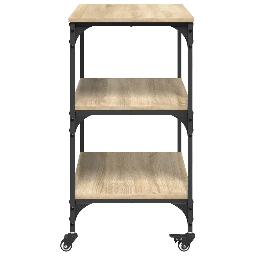Carro de Cocina Roble Sonoma 60 x 41 x 76 cm