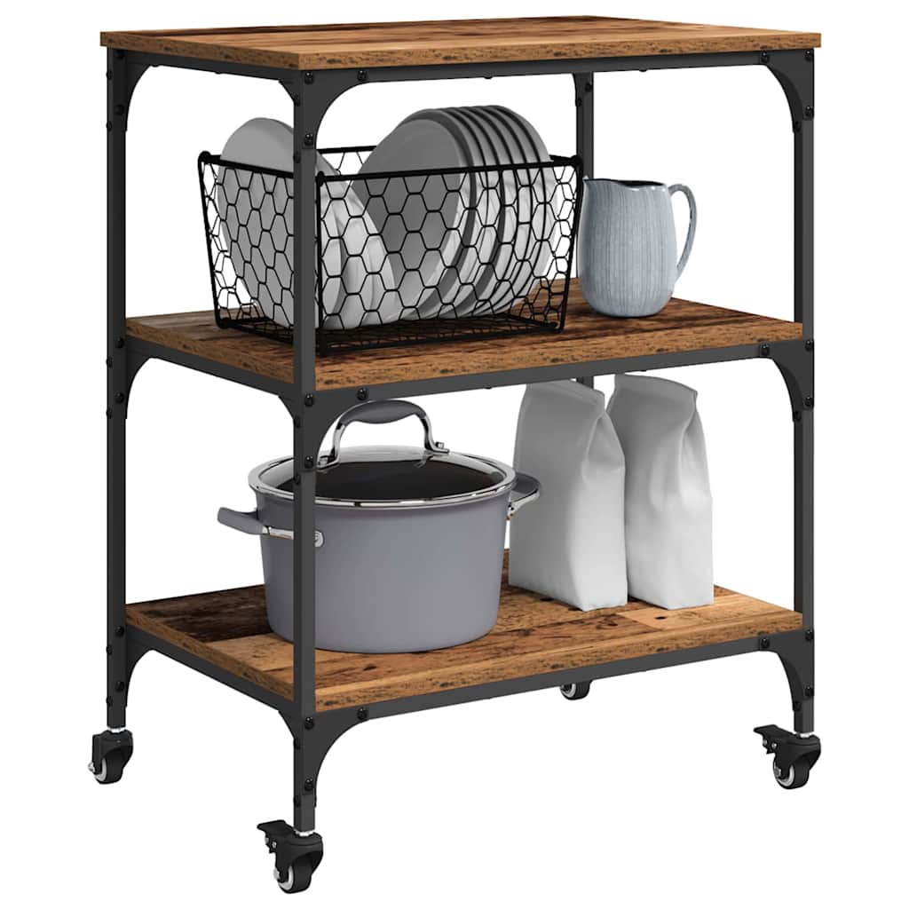 Carro de Cocina Madera Vieja 60 x 41 x 76 cm