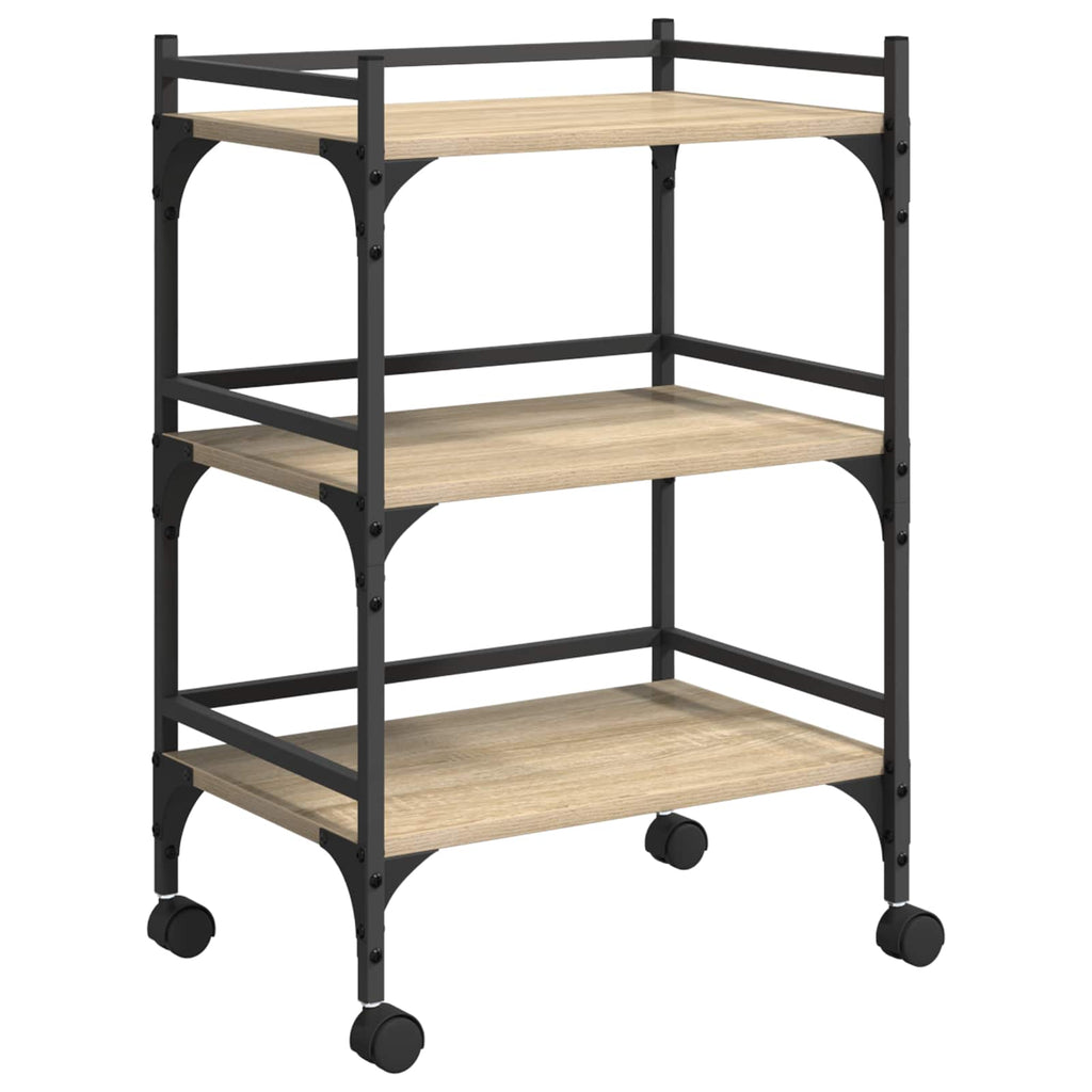 Carro de Cocina Roble Sonoma 50 x 35 x 75,5 cm