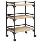 Carro de Cocina Roble Sonoma 50 x 35 x 75,5 cm