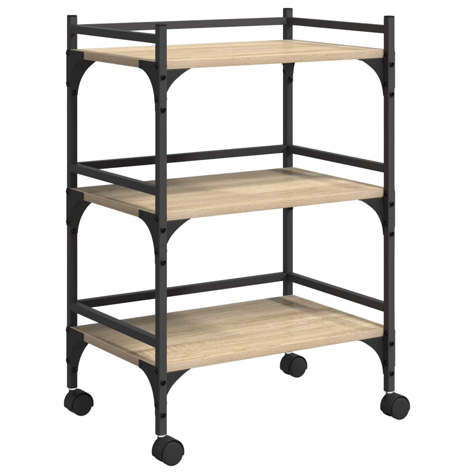 Carro de Cocina Roble Sonoma 50 x 35 x 75,5 cm