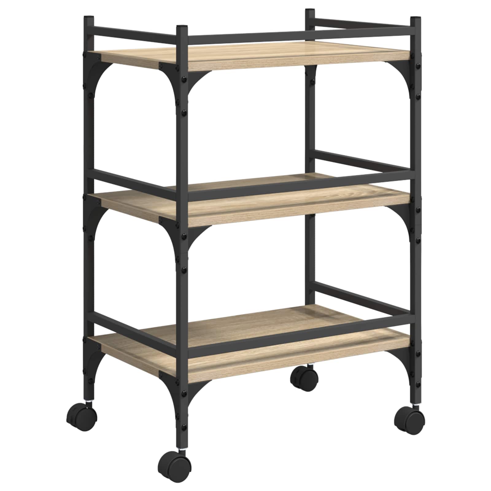 Carro de Cocina Roble Sonoma 50 x 35 x 75,5 cm
