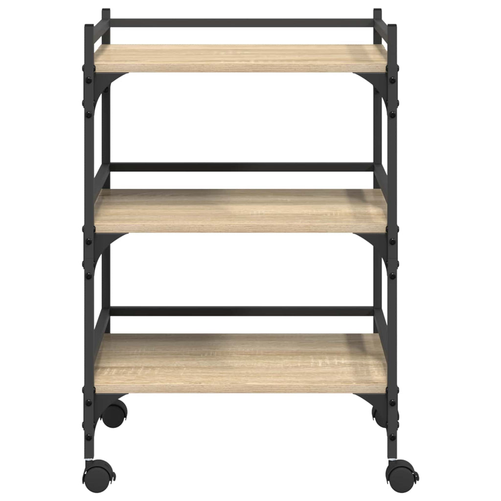 Carro de Cocina Roble Sonoma 50 x 35 x 75,5 cm