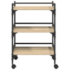 Carro de Cocina Roble Sonoma 50 x 35 x 75,5 cm