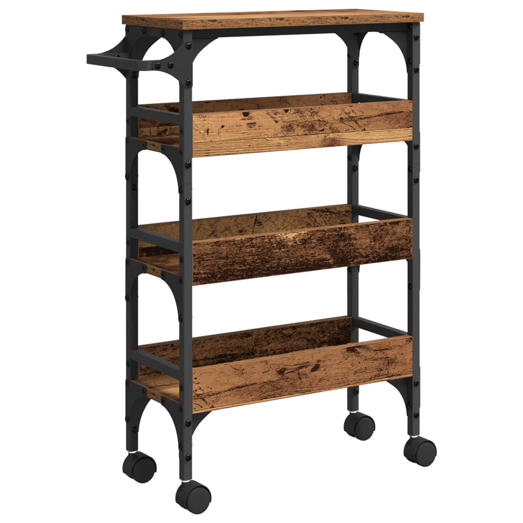 Carro de Cocina Madera Vieja 53 x 20 x 76 cm