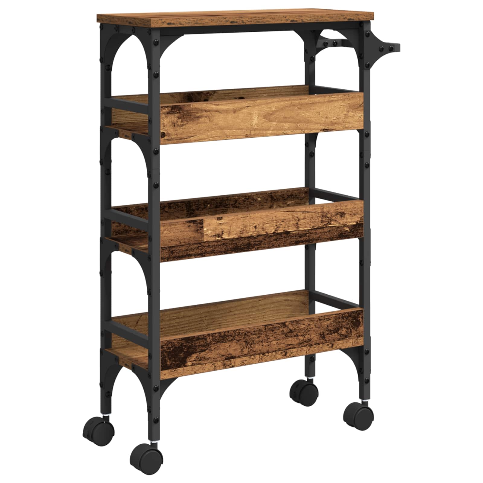 Carro de Cocina Madera Vieja 53 x 20 x 76 cm