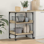 Carro de Cocina Roble Sonoma 60 x 41 x 80,5 cm