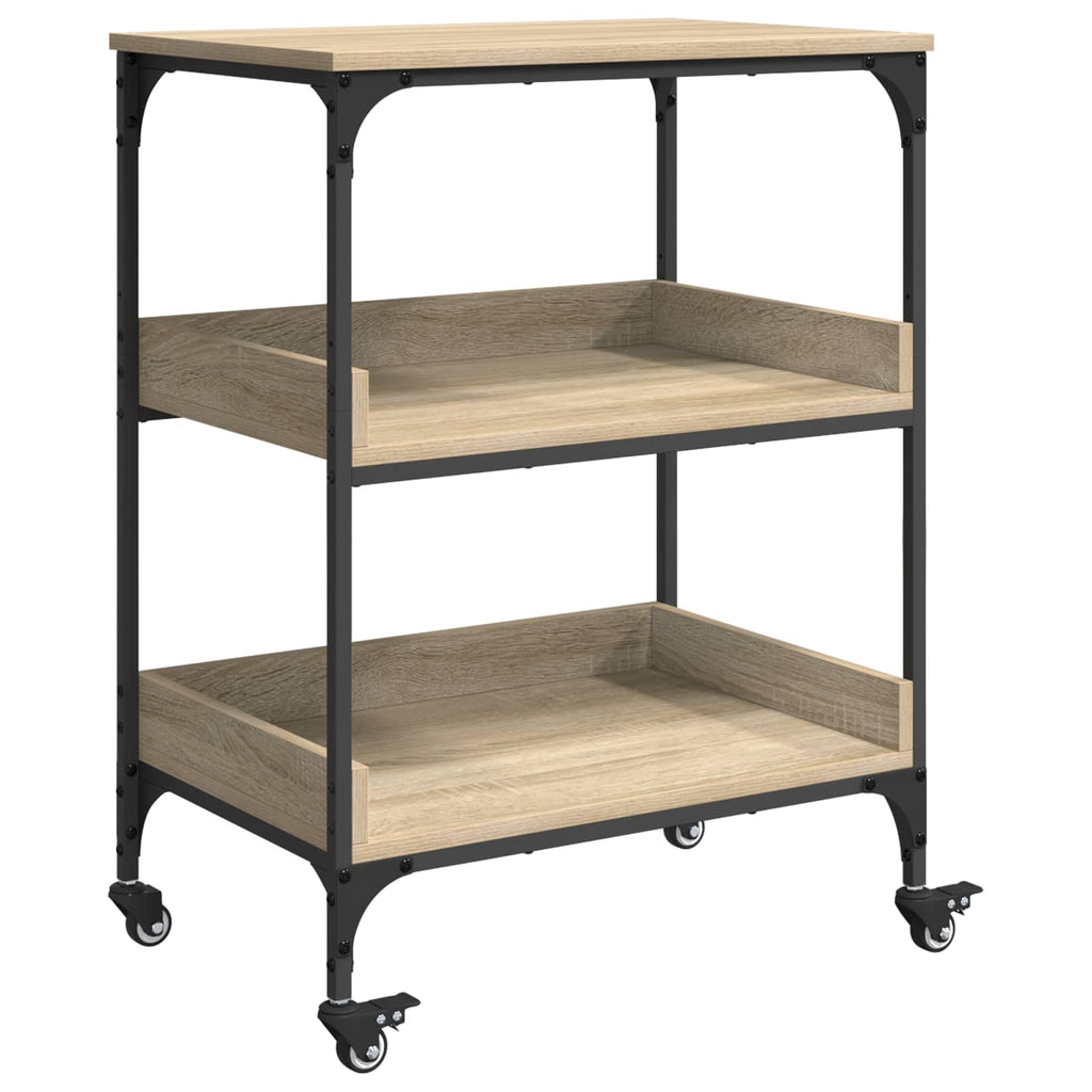 Carro de Cocina Roble Sonoma 60 x 41 x 80,5 cm