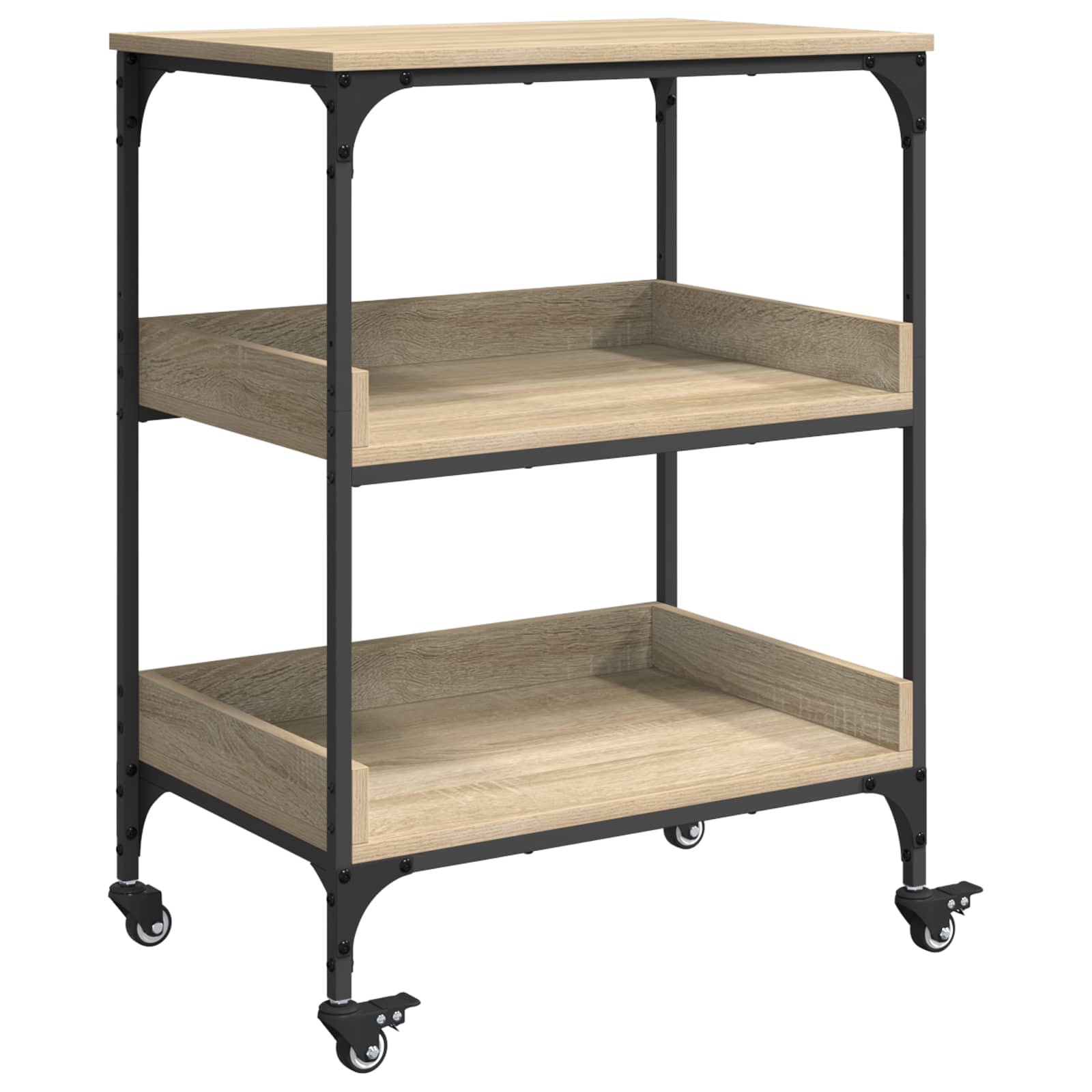 Carro de Cocina Roble Sonoma 60 x 41 x 80,5 cm