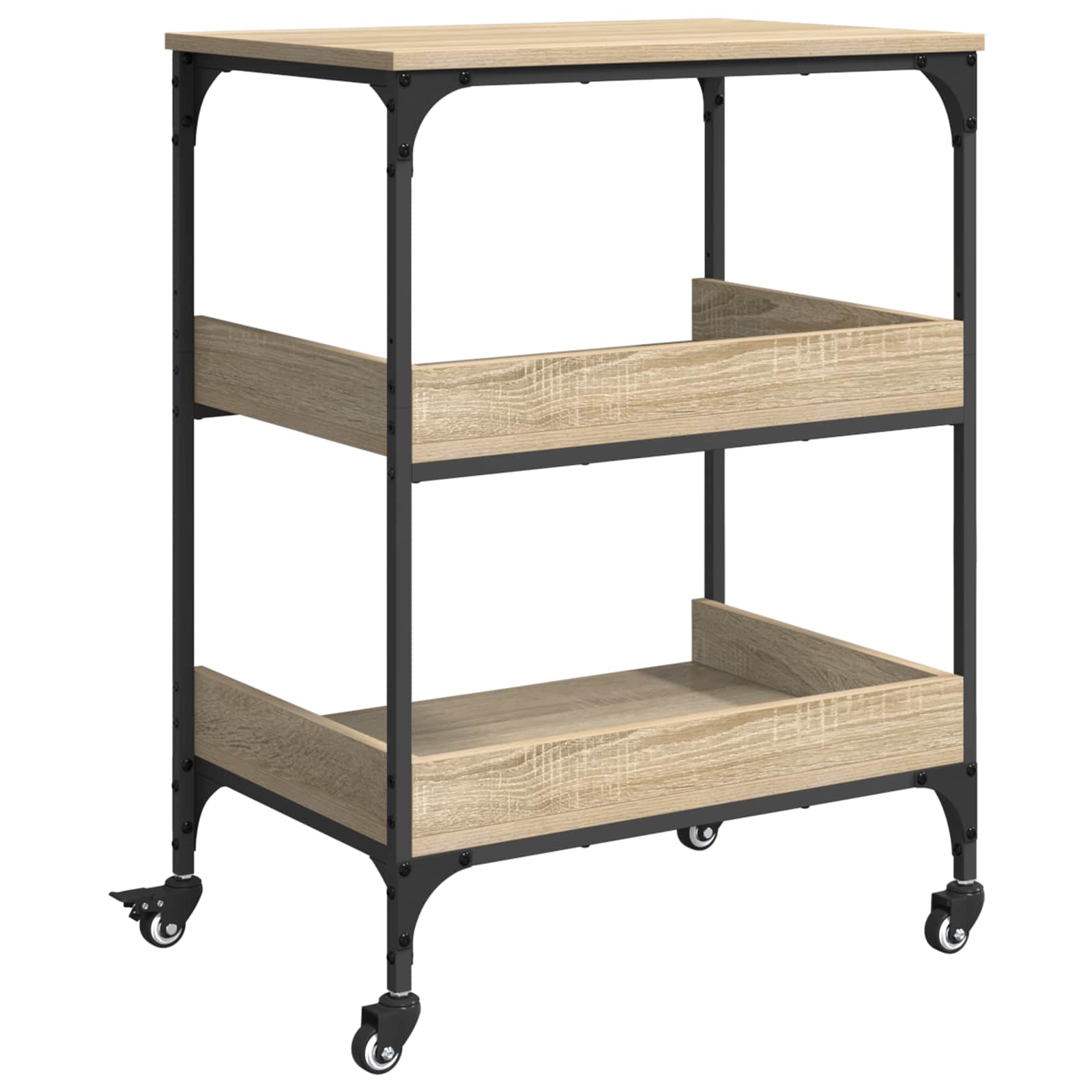 Carro de Cocina Roble Sonoma 60 x 41 x 80,5 cm