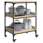 Carro de Cocina Roble Sonoma 60 x 41 x 80,5 cm