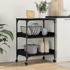 Carro de Cocina Roble Negro 60 x 41 x 80.5 cm