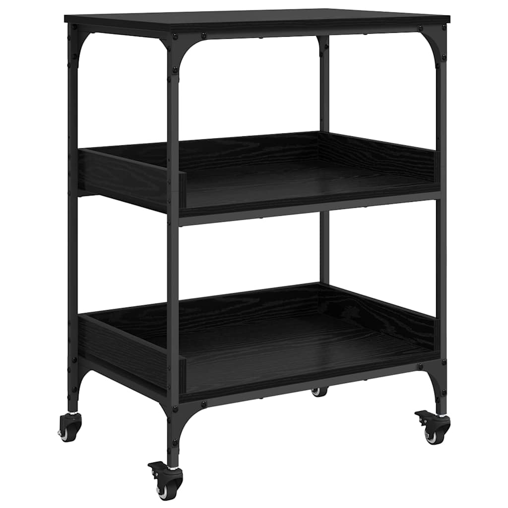 Carro de Cocina Roble Negro 60 x 41 x 80.5 cm