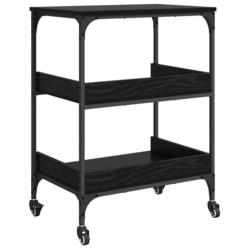 Carro de Cocina Roble Negro 60 x 41 x 80.5 cm