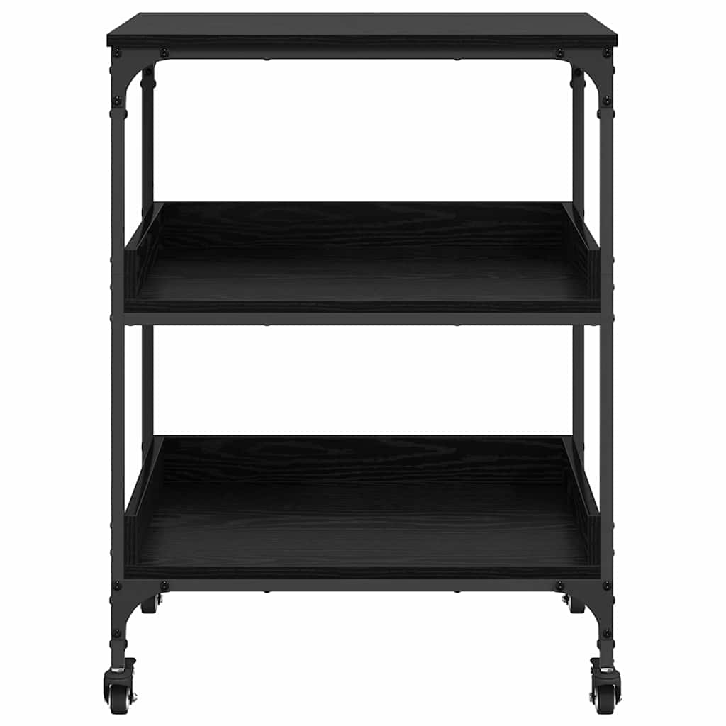 Carro de Cocina Roble Negro 60 x 41 x 80.5 cm