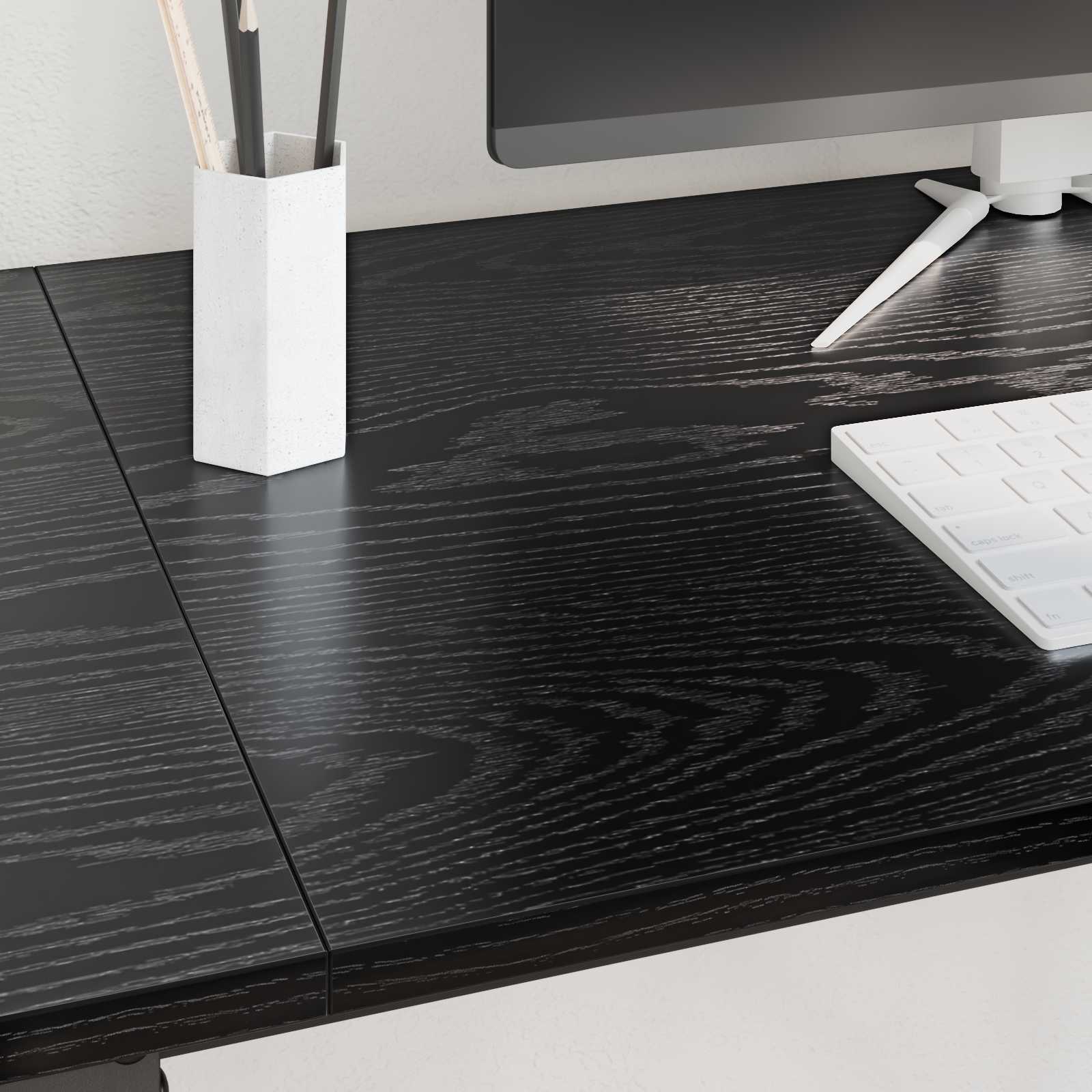Escritorio Roble Negro 120 x 50 x 75 cm Madera contrachapada