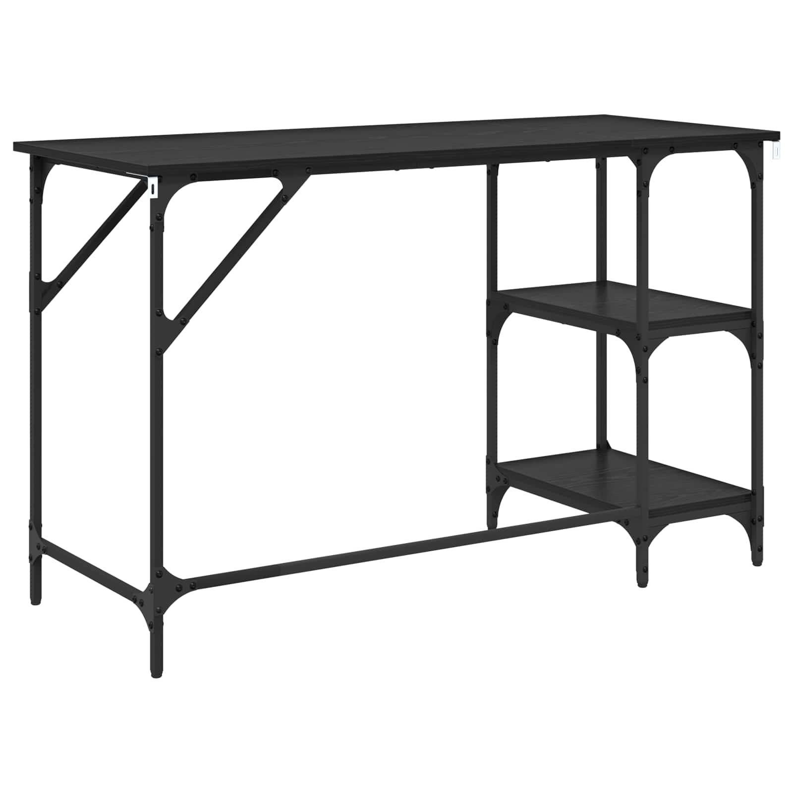 Escritorio Roble Negro 120 x 50 x 75 cm Madera contrachapada