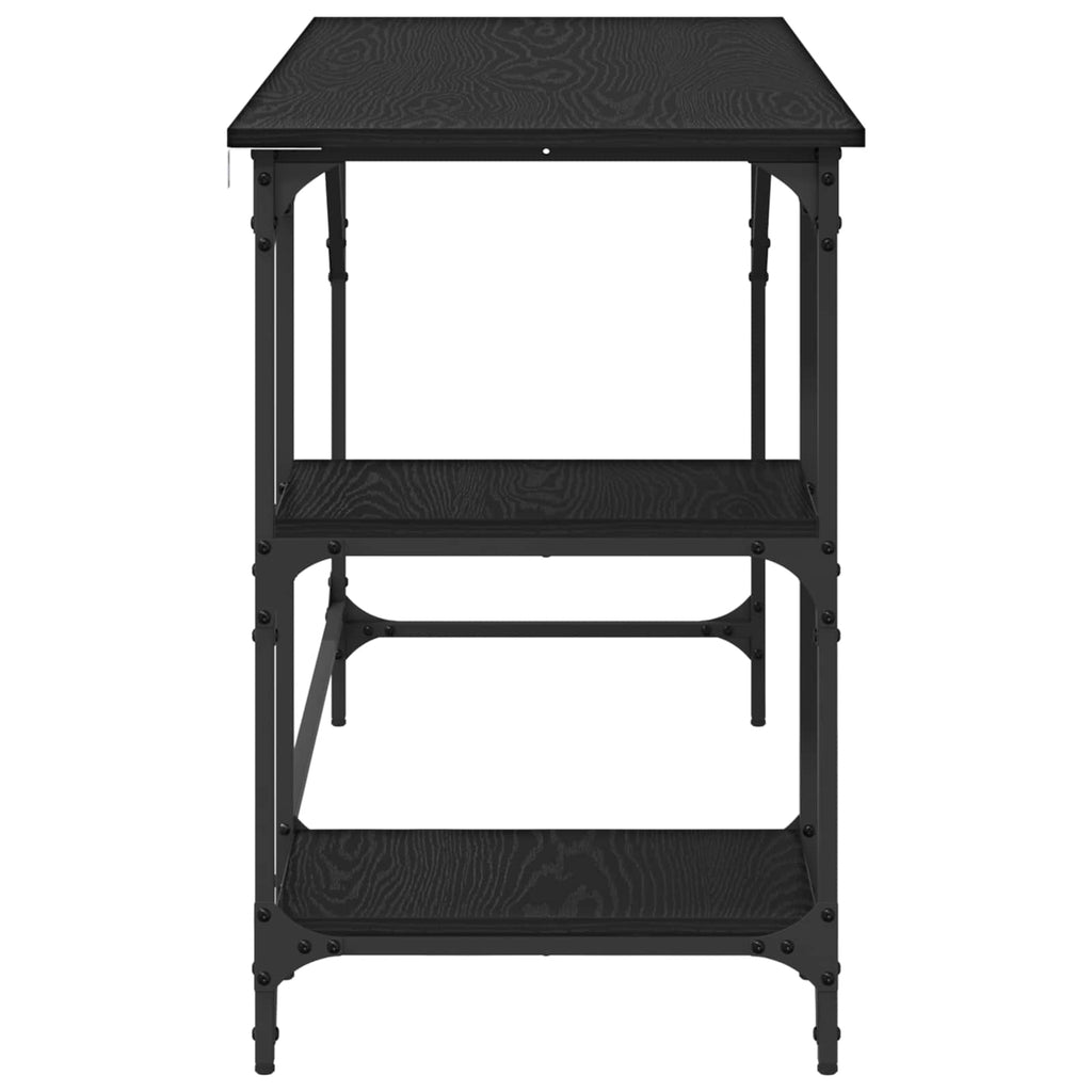 Escritorio Roble Negro 120 x 50 x 75 cm Madera contrachapada