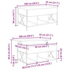 Mesa de Café Madera envejecida 100 x 55 x 48.5 cm