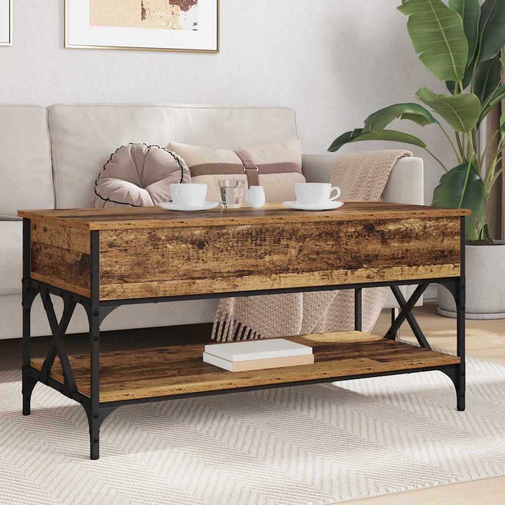 Mesa de Café Madera Vieja 100 x 50 x 50 cm Madera contrachapada