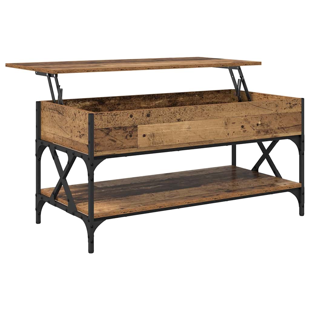 Mesa de Café Madera Vieja 100 x 50 x 50 cm Madera contrachapada