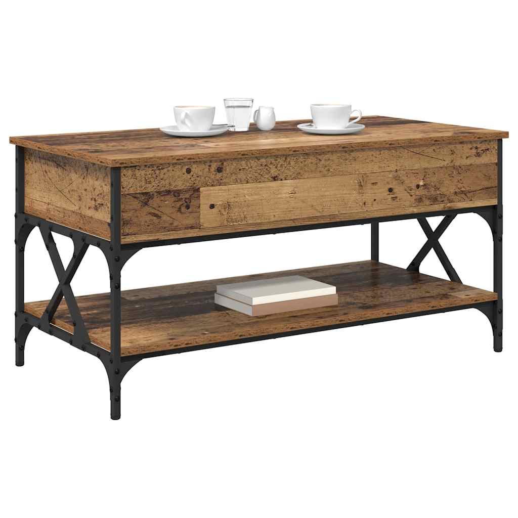 Mesa de Café Madera Vieja 100 x 50 x 50 cm Madera contrachapada