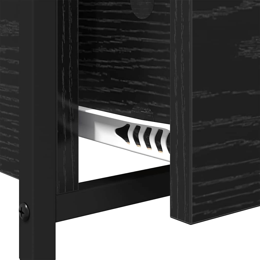 Mesa de Café Roble Negro 70 x 50 x 54.5 cm Madera de ingeniería
