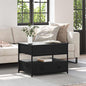 Mesa de Café Roble Negro 70 x 50 x 54.5 cm Madera de ingeniería