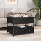 Mesa de Café Roble Negro 70 x 50 x 54.5 cm Madera de ingeniería