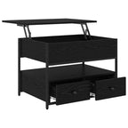 Mesa de Café Roble Negro 70 x 50 x 54.5 cm Madera de ingeniería