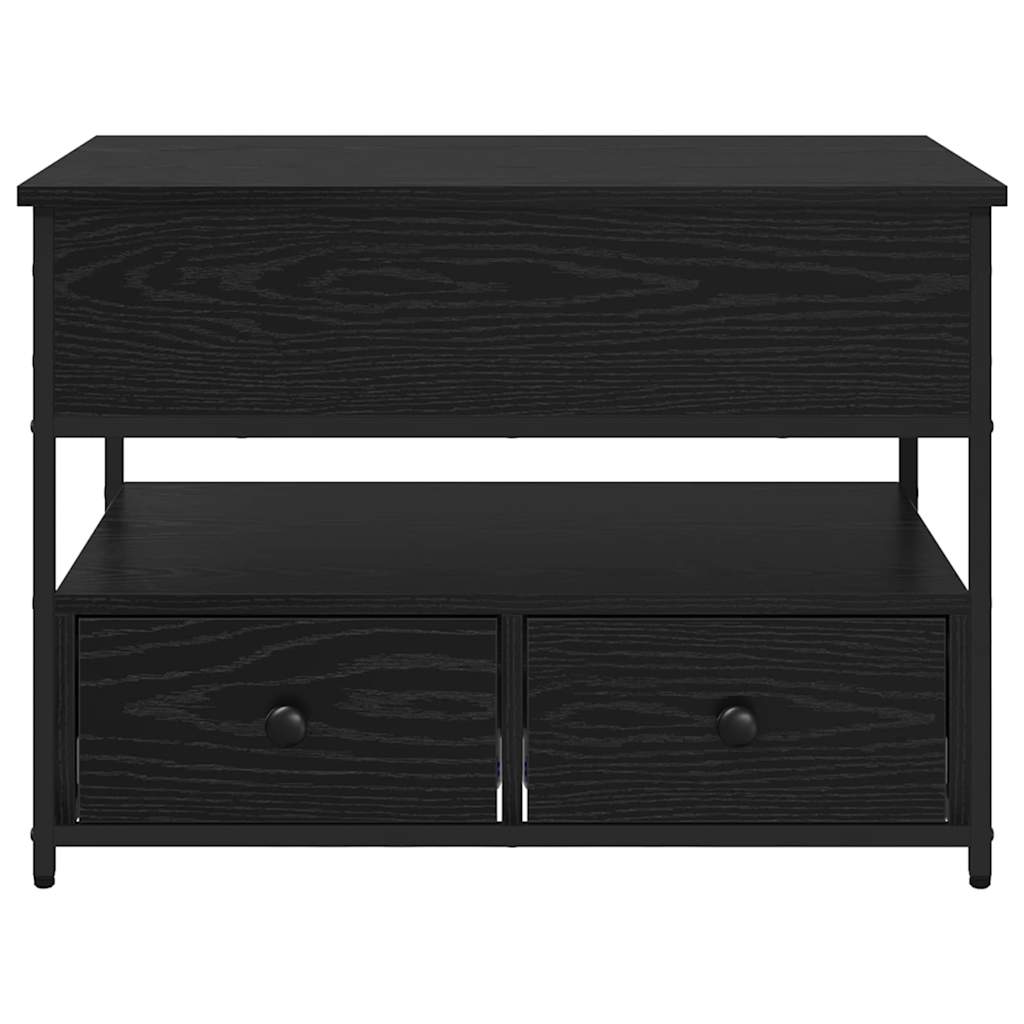 Mesa de Café Roble Negro 70 x 50 x 54.5 cm Madera de ingeniería