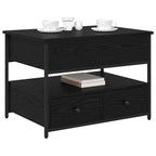 Mesa de Café Roble Negro 70 x 50 x 54.5 cm Madera de ingeniería