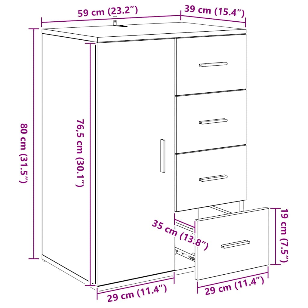 Vitrina Madera Vieja 59 x 39 x 80 cm Madera contrachapada