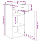 Vitrina Madera vieja 45 x 42,5 x 93 cm Madera contrachapada