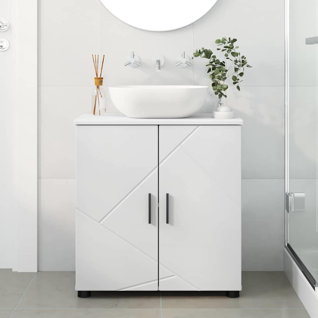 Gabinete de Baño 61 x 35 x 64 cm Madera contrachapada & Metal