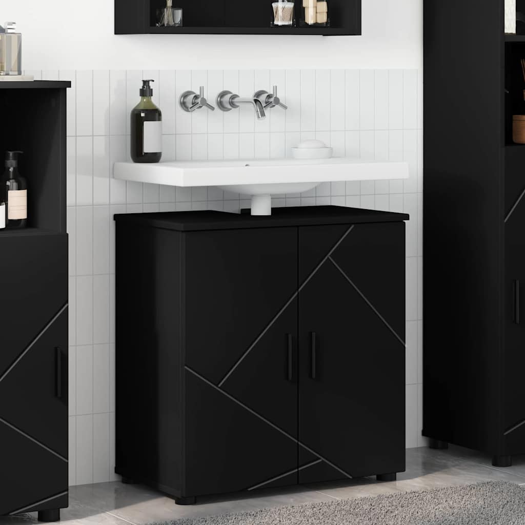 Gabinete de Baño 61 x 35 x 64 cm Madera contrachapada & Metal