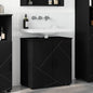 Bathroom Cabinet 61 x 35 x 64 cm Plywood & Metal