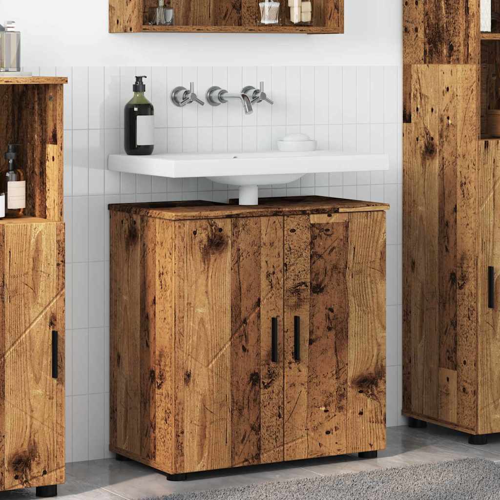 Gabinete de Baño 61 x 35 x 64 cm Madera contrachapada & Metal