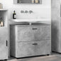 Concrete Grey Bathroom Cabinet with drawer 76.5 x 35 x 64 cm
