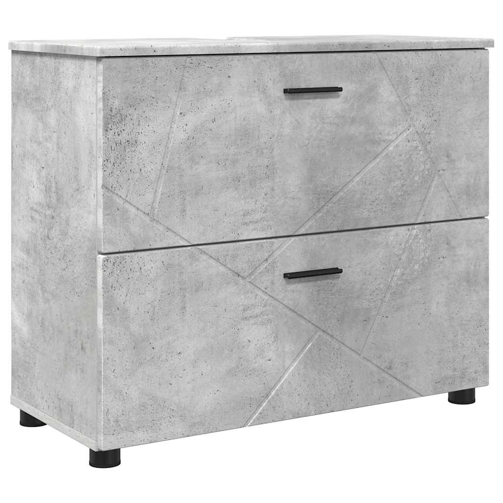 Gabinete de Baño con cajón Gris Concreto 76,5 x 35 x 64 cm