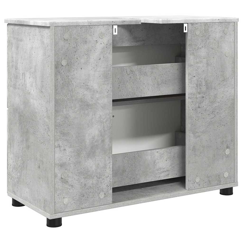 Gabinete de Baño con cajón Gris Concreto 76,5 x 35 x 64 cm