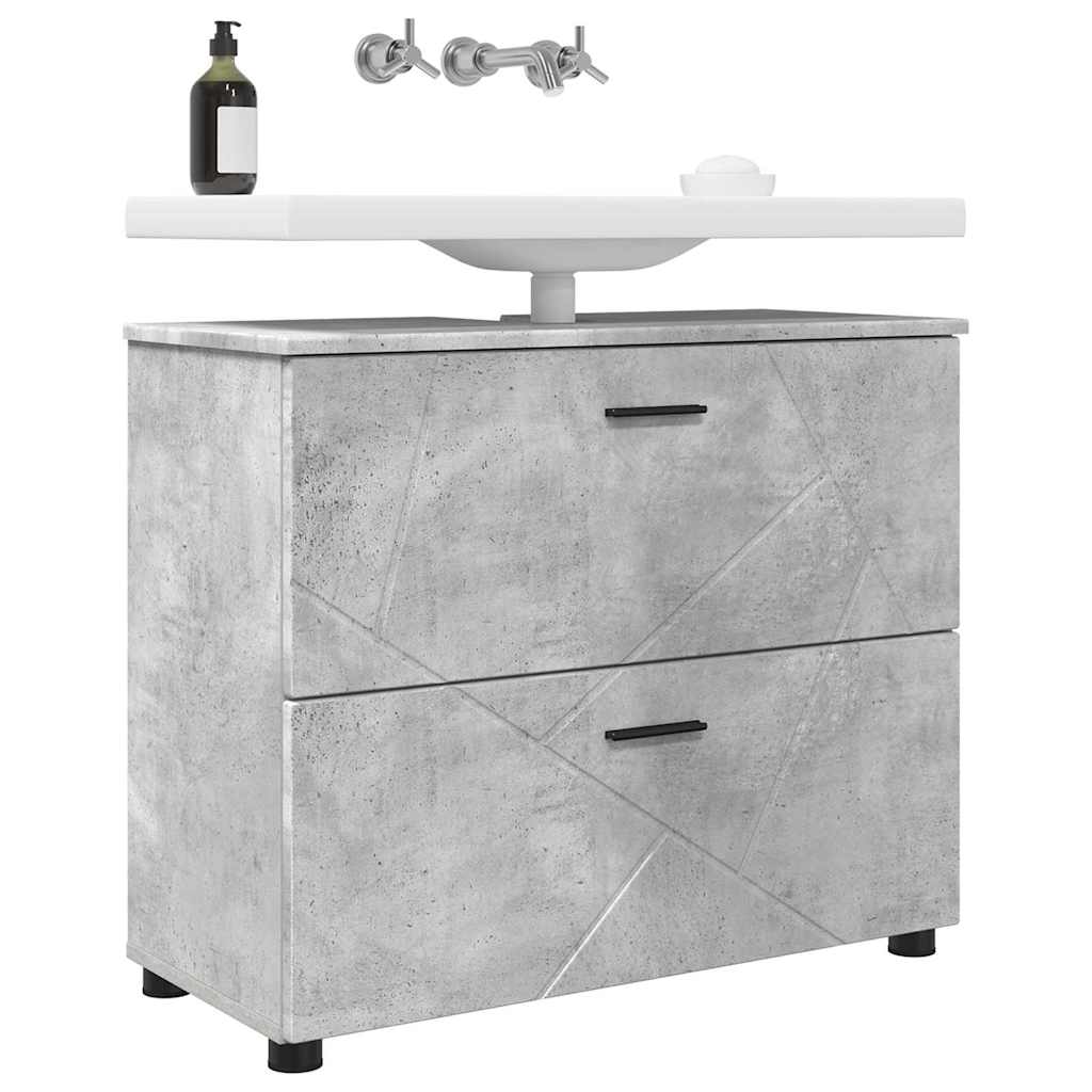 Gabinete de Baño con cajón Gris Concreto 76,5 x 35 x 64 cm