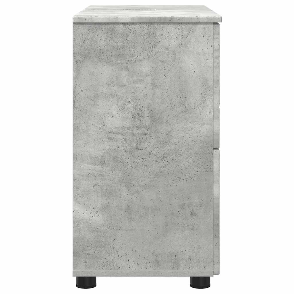 Gabinete de Baño con cajón Gris Concreto 76,5 x 35 x 64 cm