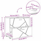 Gabinete de Baño con cajón Gris Concreto 76,5 x 35 x 64 cm