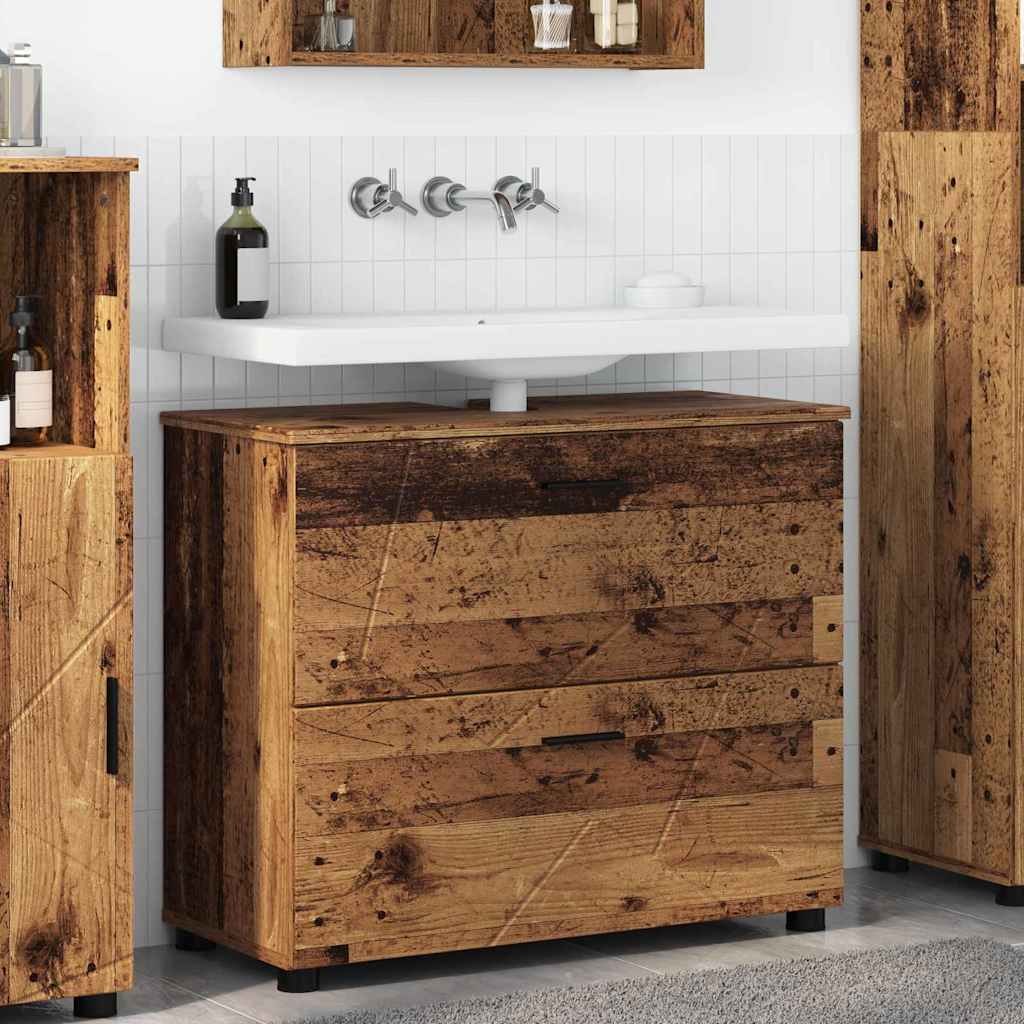 Gabinete de Baño con cajón Gris Concreto 76,5 x 35 x 64 cm