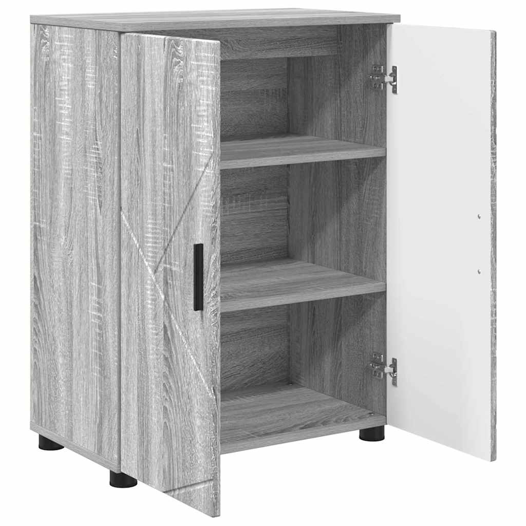 Gabinete de Baño con almacenamiento Gris Sonoma 60 x 35 x 80 cm